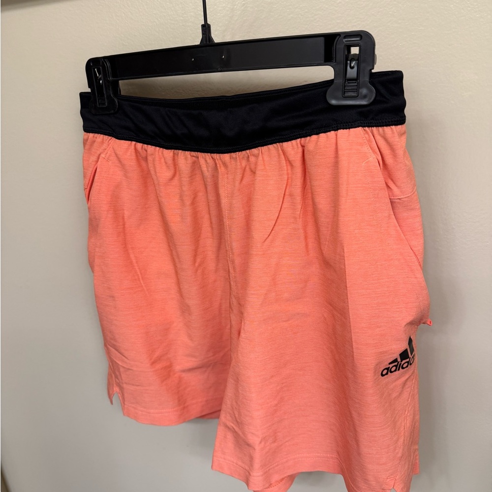 Adidas Black and Peach Shorts